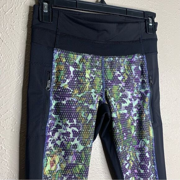Lululemon Inspire Tight full On Luxtreme Mesh Floral Sport White Multi Black - Picture 4 of 13